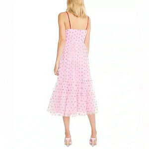 Betsey Johnson Foil-Printed Tiered tulle Sweetheart Dress 12 NWT